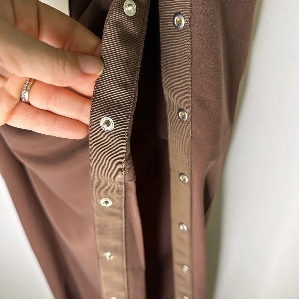 Helmut Lang NWT Brown Twist Snap Maxi Skirt Sz XXS - Picture 9 of 10